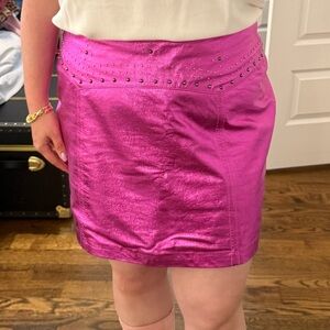 Idyllwind Women’s Keller Star Studded Metallic Leather Skirt